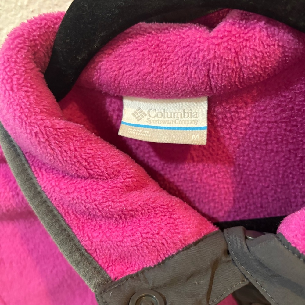 Columbia Two-Tone Snap Fleece Pullover | Women’s Medium flaw - Picture 2 of 10